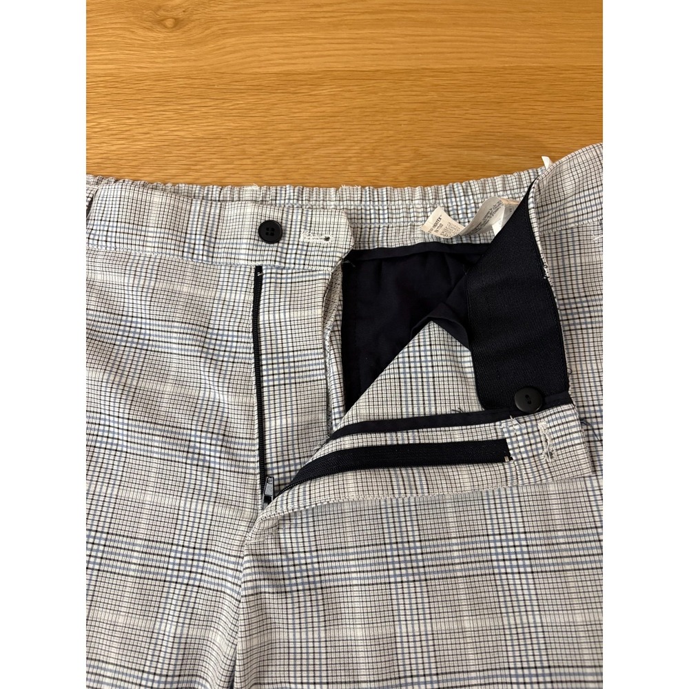 Zara Plaid Pants Womens Size 34 Multicolor Flat Front Zip Polyester - Picture 4 of 9